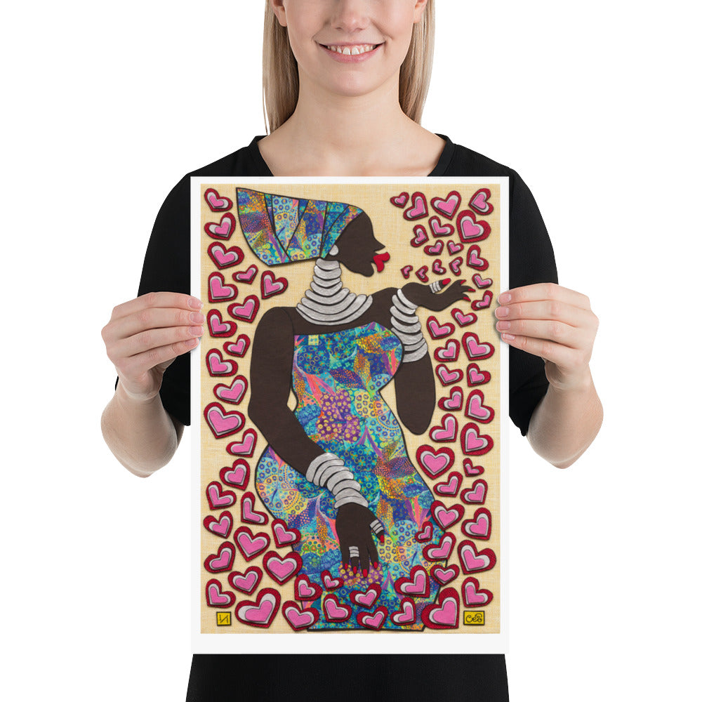 "Sending Sweet Kisses II" Poster Print